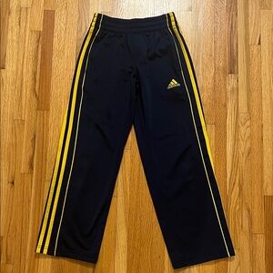 Adidas Kids Navy and Yellow Track Pants